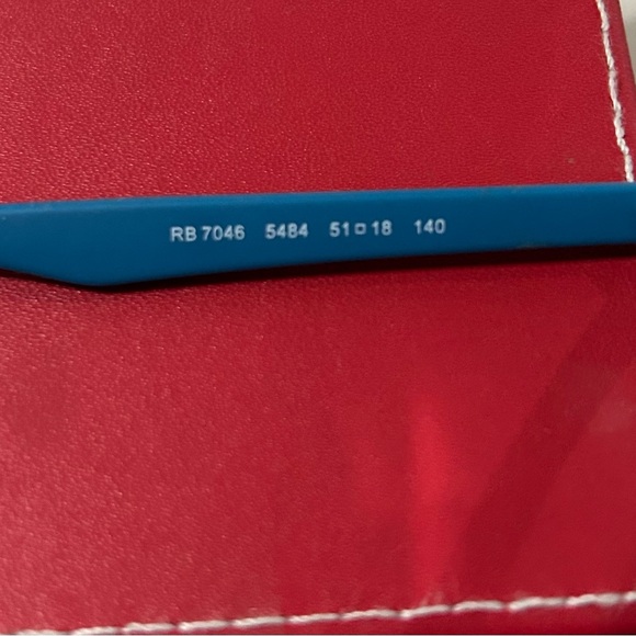 New Ray-Ban Frames Round Acetate RX Light Eyeglasses Blue Rb 7046 5484 51 18 140 - Picture 3 of 4